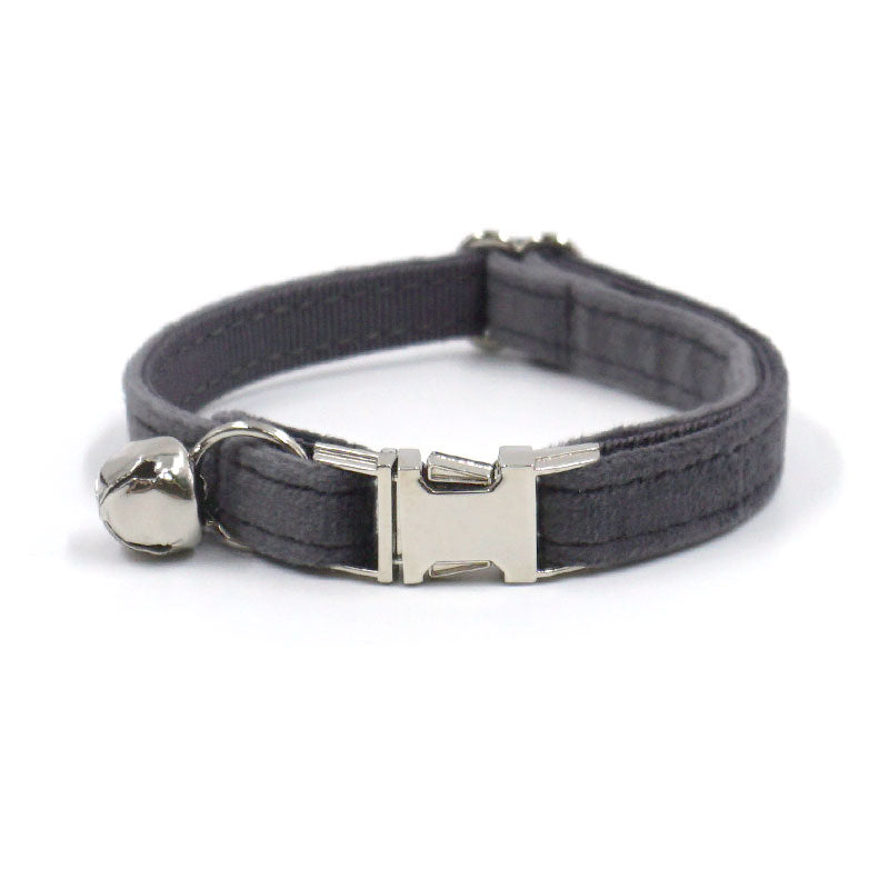 Velvet Cat Collar with Buckle