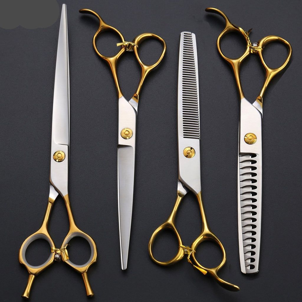 Golden Dog Grooming Scissors Set - Pet Scissors